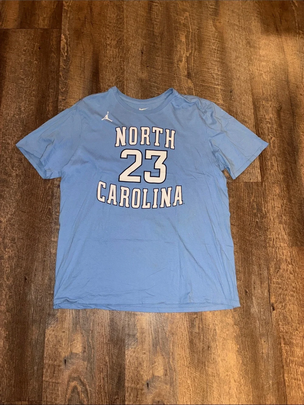 Jordan North Carolina 23 Light Blue Short Sleeve Tee